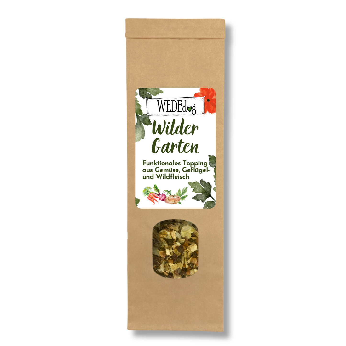 Hundefutter Topping I WEDEdog Topping "Wilder Garten" I Topping Hundefutter in Premium-Qualität I 150g