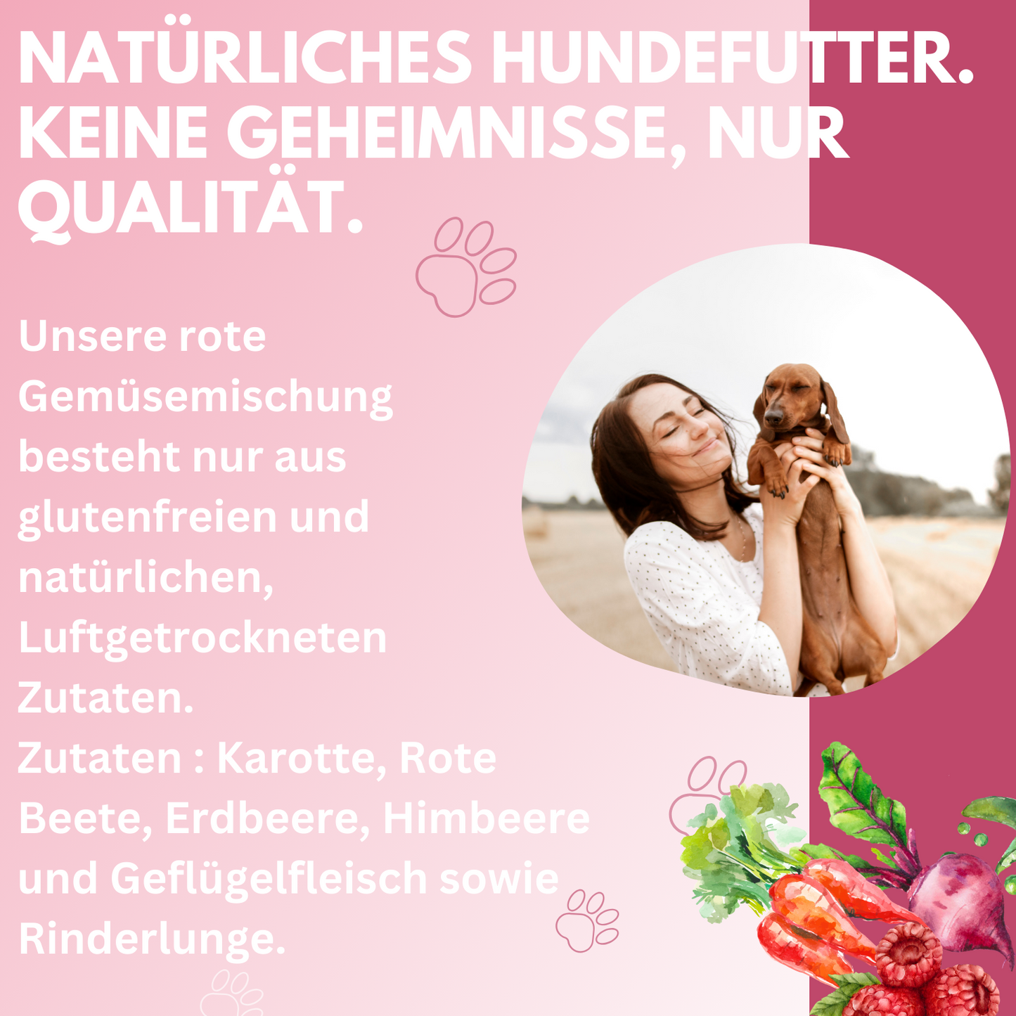 WEDEdog Hundefutter Topping Rote Vielfalt 150g I Topping Hundefutter
