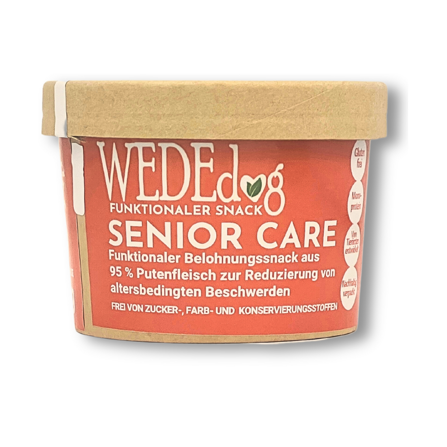 Hundekausnack WEDEdog SENIOR CARE 80g I Gelenkprobleme Hund I Senior Futter Hund I Verdauungs-Snacks für Hunde