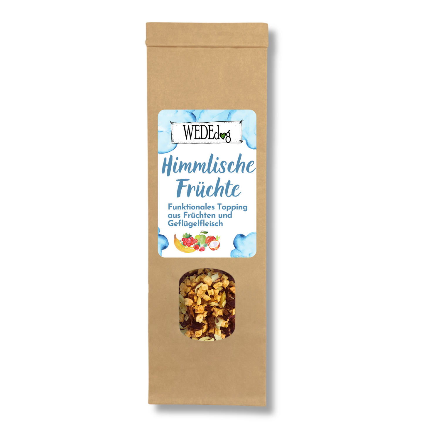 Hundefutter Topping I WEDEdog Topping "Himmlische Früchte" I Topping Hundefutter in Premium-Qualität I 150g