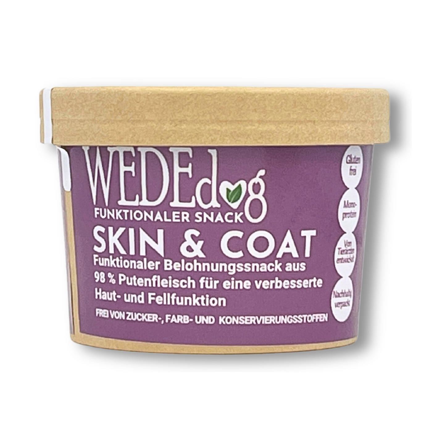 Hundekausnack I Fellpflege Hund I WEDEdog SKIN & COAT I Stoffwechsel Hund I Hunde Fellpflege I 80g