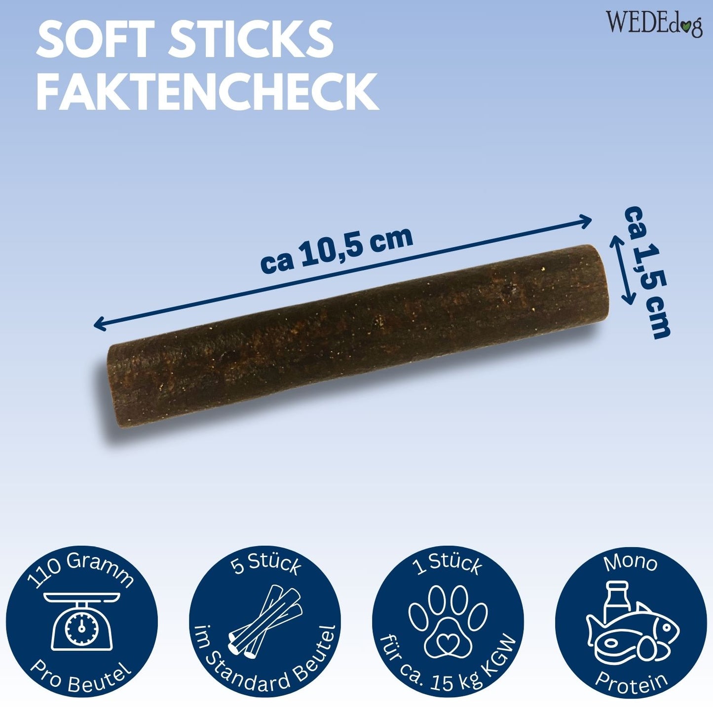 WEDEdog SOFT Sticks Lamm Zahnpflege Kausticks I Zahnstein Hund I Zahnreinigung Hund