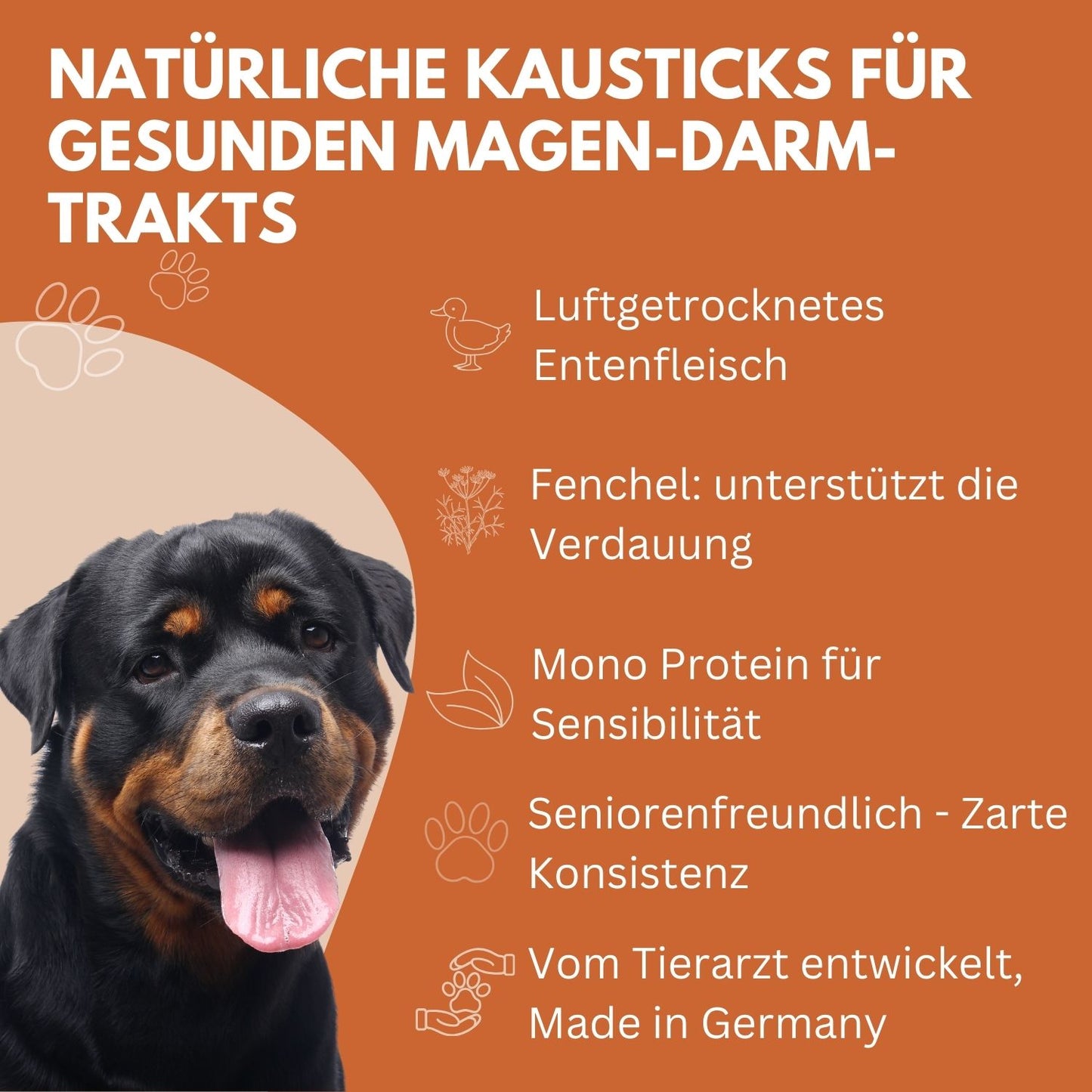 WEDEdog SOFT Sticks Ente Magenwohl Kausticks I Verdauung Hund I Magen Hund