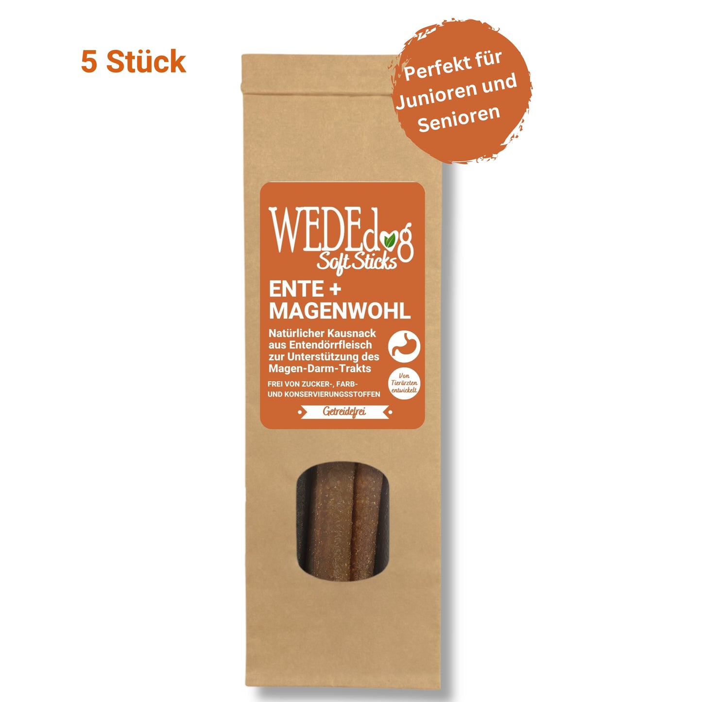 WEDEdog SOFT Sticks Ente Magenwohl Kausticks I Verdauung Hund I Magen Hund