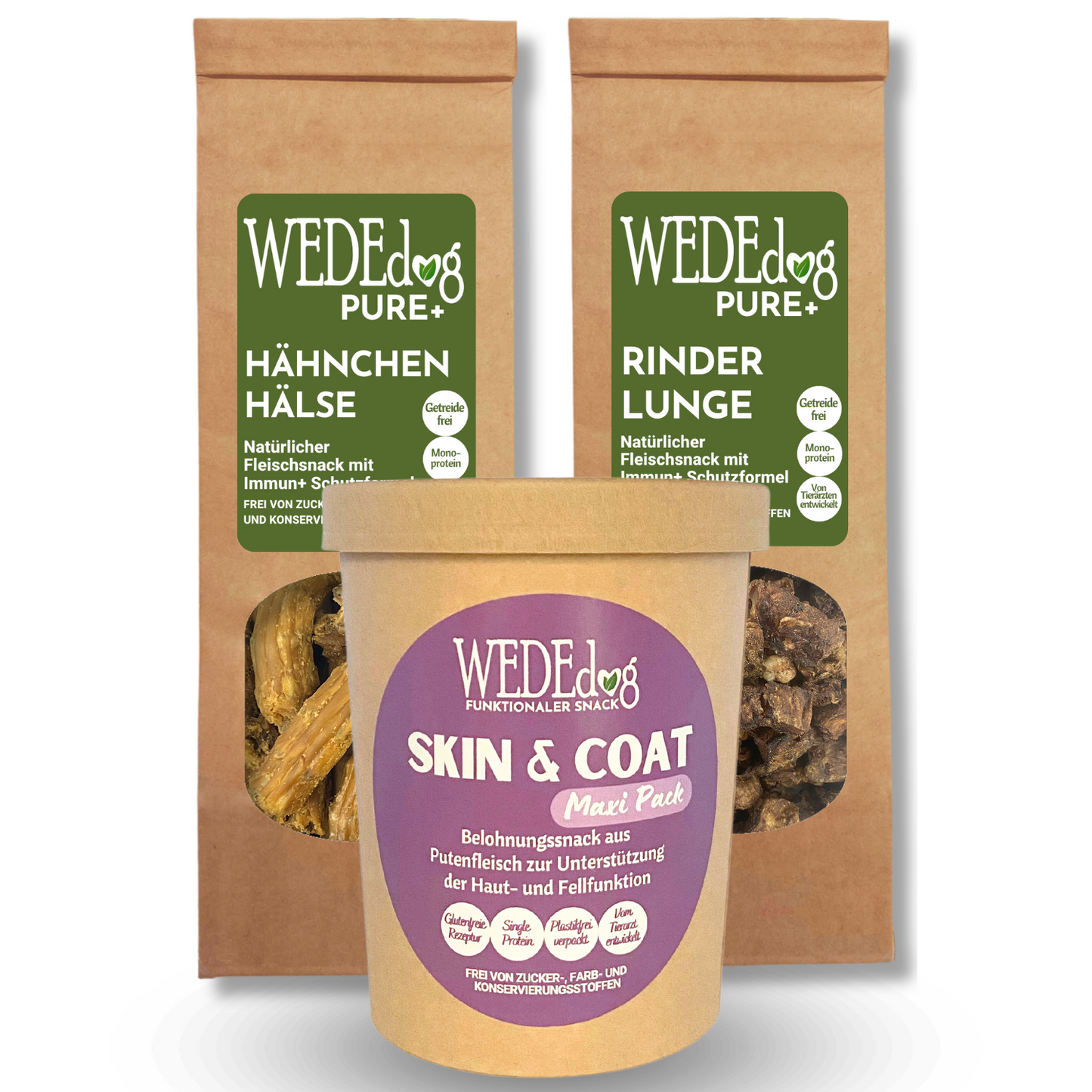 Skin & Coat Starterset Maxi I Verdauung snacks Hunde I Fellpflege Hund I Immun+ Schutzformel I Stoffwechsel Hund