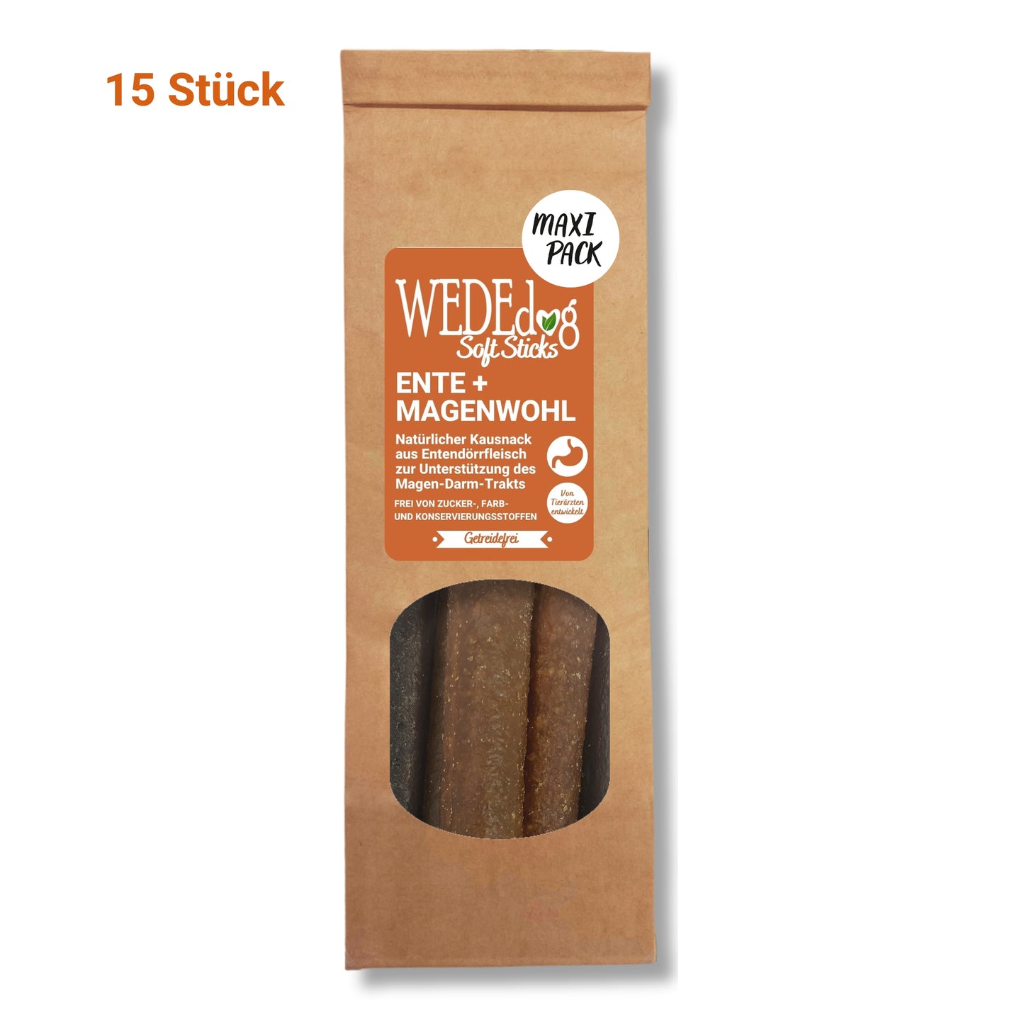 WEDEdog SOFT Sticks Ente Magenwohl Kausticks I Verdauung Hund I Magen Hund