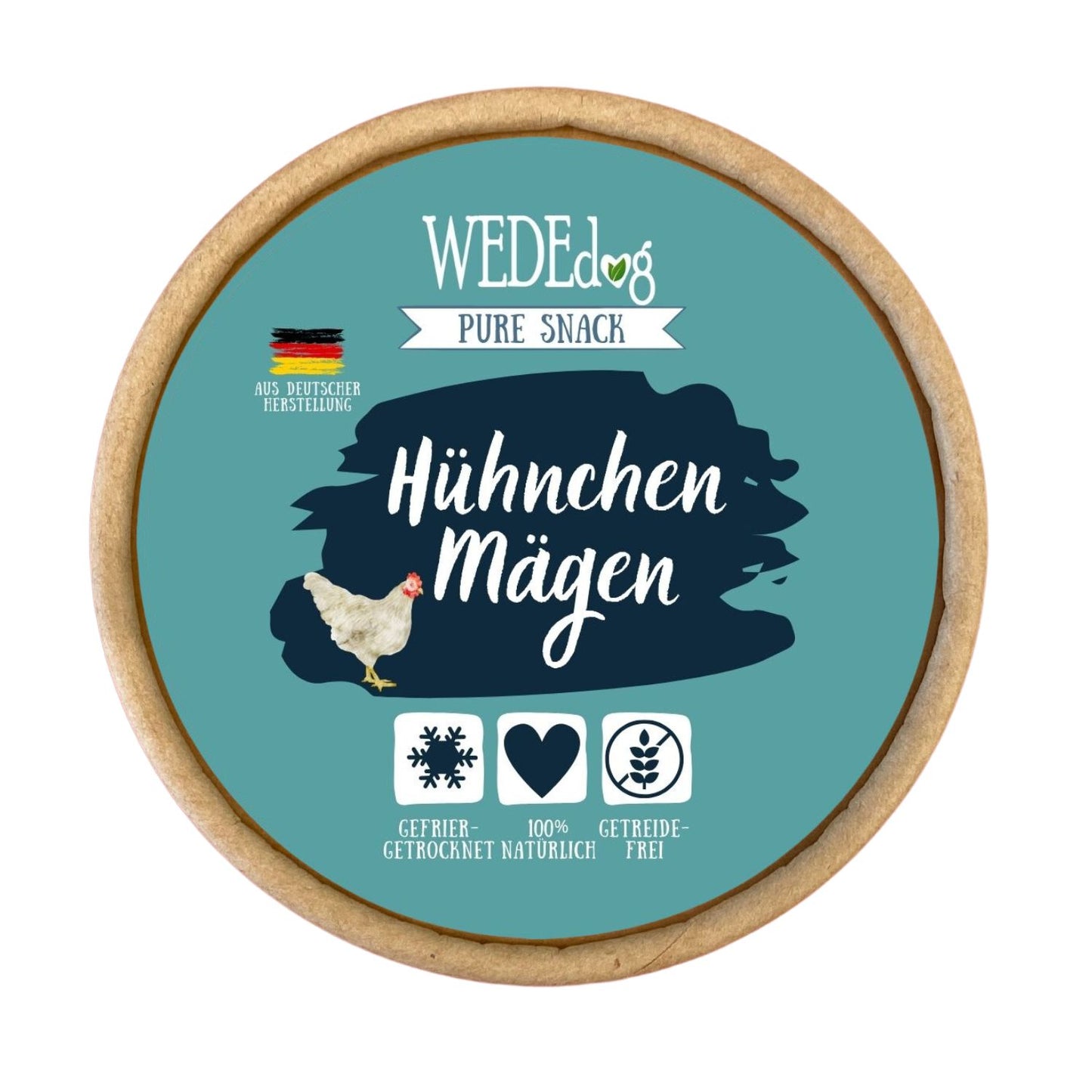 WEDEdog Pure Snack: Gefriergetrocknete Hühnchen Mägen - Natürlicher Geschmack & Qualitätssnack