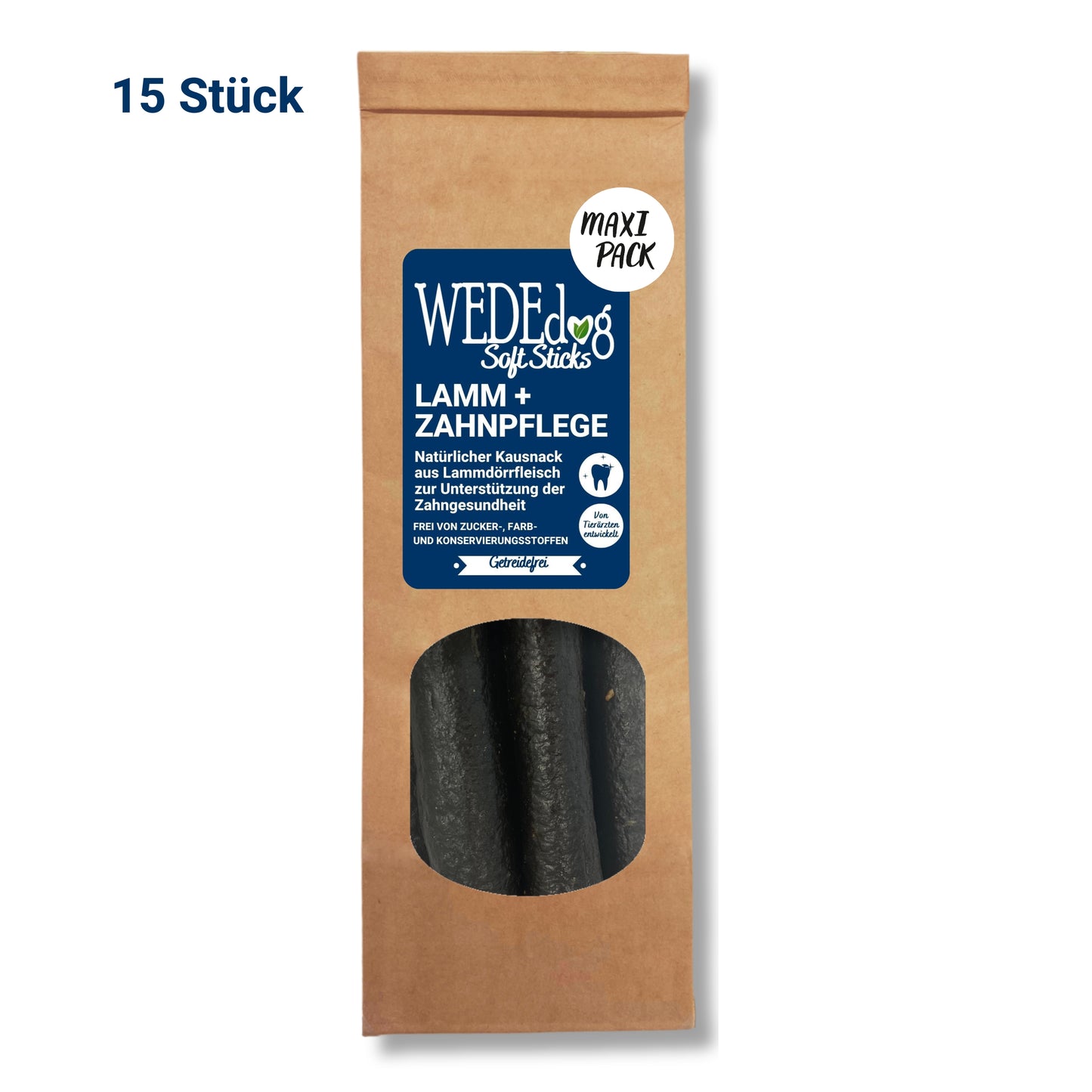 WEDEdog SOFT Sticks Lamm Zahnpflege Kausticks I Zahnstein Hund I Zahnreinigung Hund