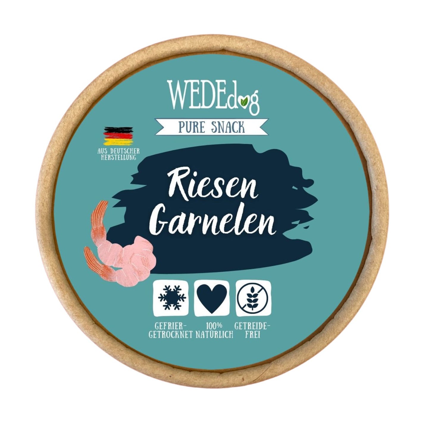 WEDEdog Pure Gefriergetrocknete Riesengarnelen 20g I Hundesnacks natur I Garnelen