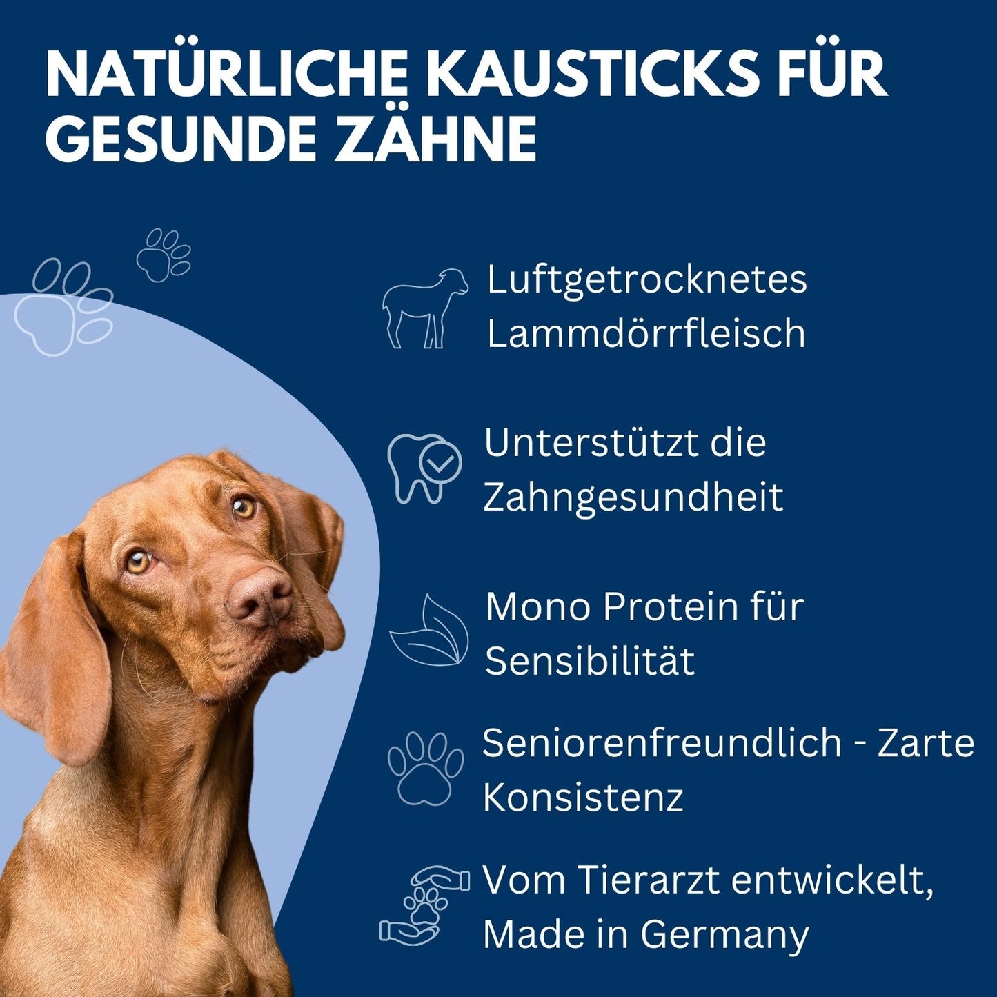 Natürliche Kausnacks für Hunde I Zahnpflege für Hunde I WEDEdog SOFT Sticks Lamm + Zahnpflege I Premium Kausticks für Hunde I 110g