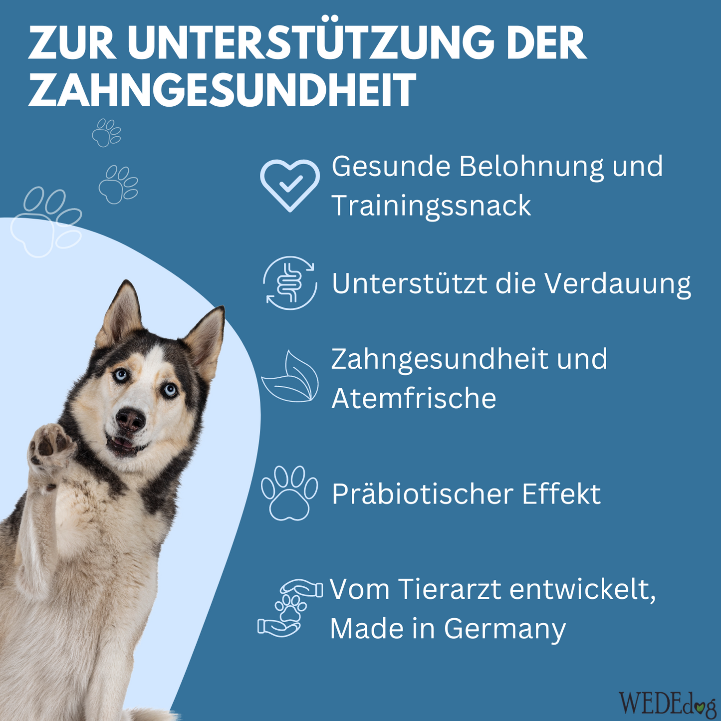 Hundekausnack I Zahnpflege für Hunde I WEDEdog ORAL CARE MAXI I Zahngesundheit Hund I Zahnhygiene Hund I 350g