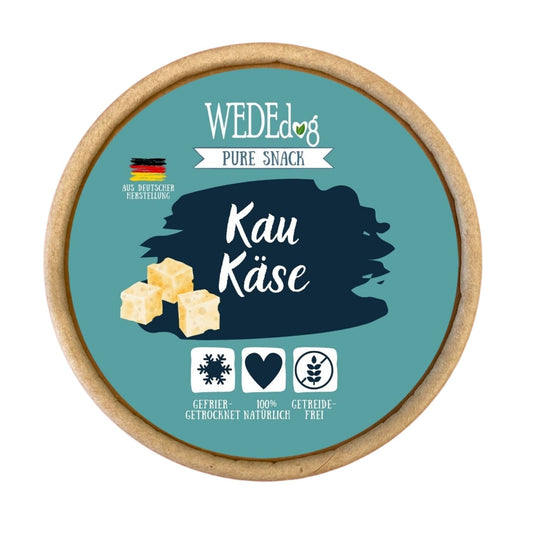 WEDEdog Pure Snack: Gefriergetrockneter Kau Käse - Premium Delikatesse & Natursnack