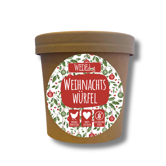 WEDEdog Weihnachtswürfel für Hunde 100g